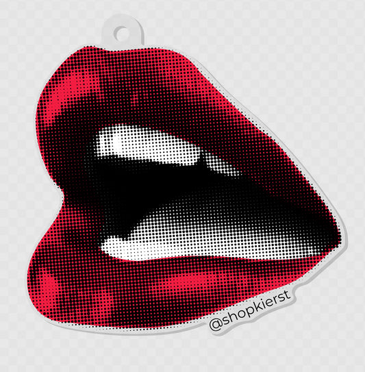 Vintage Red Lips Ornament + Keychain
