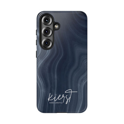Navy Marble Samsung Galaxy Phone Case