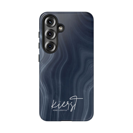 Navy Marble Samsung Galaxy Phone Case