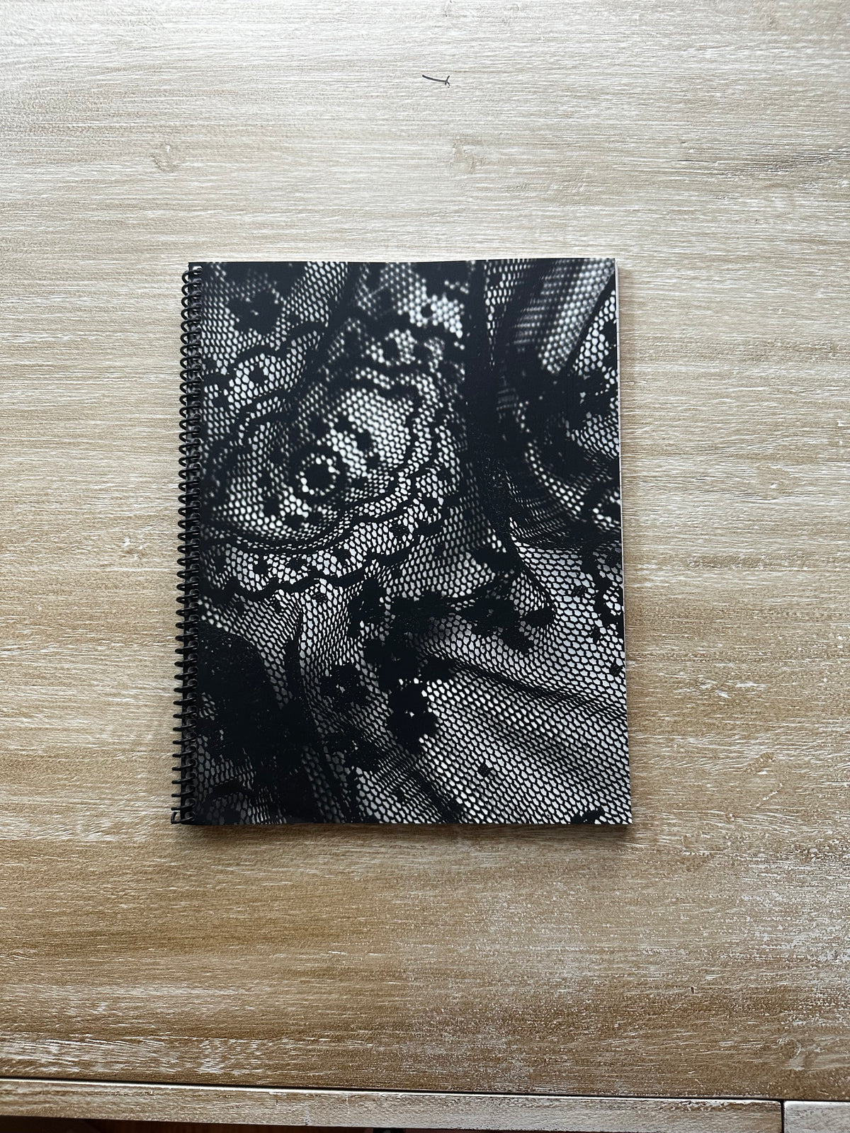 Black + White Lace Notebook