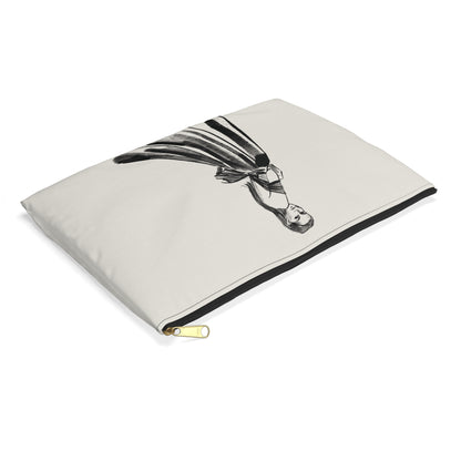 Vintage Fashion Sketch Accessory Pouch – Elegant Couture Illustration on Bone