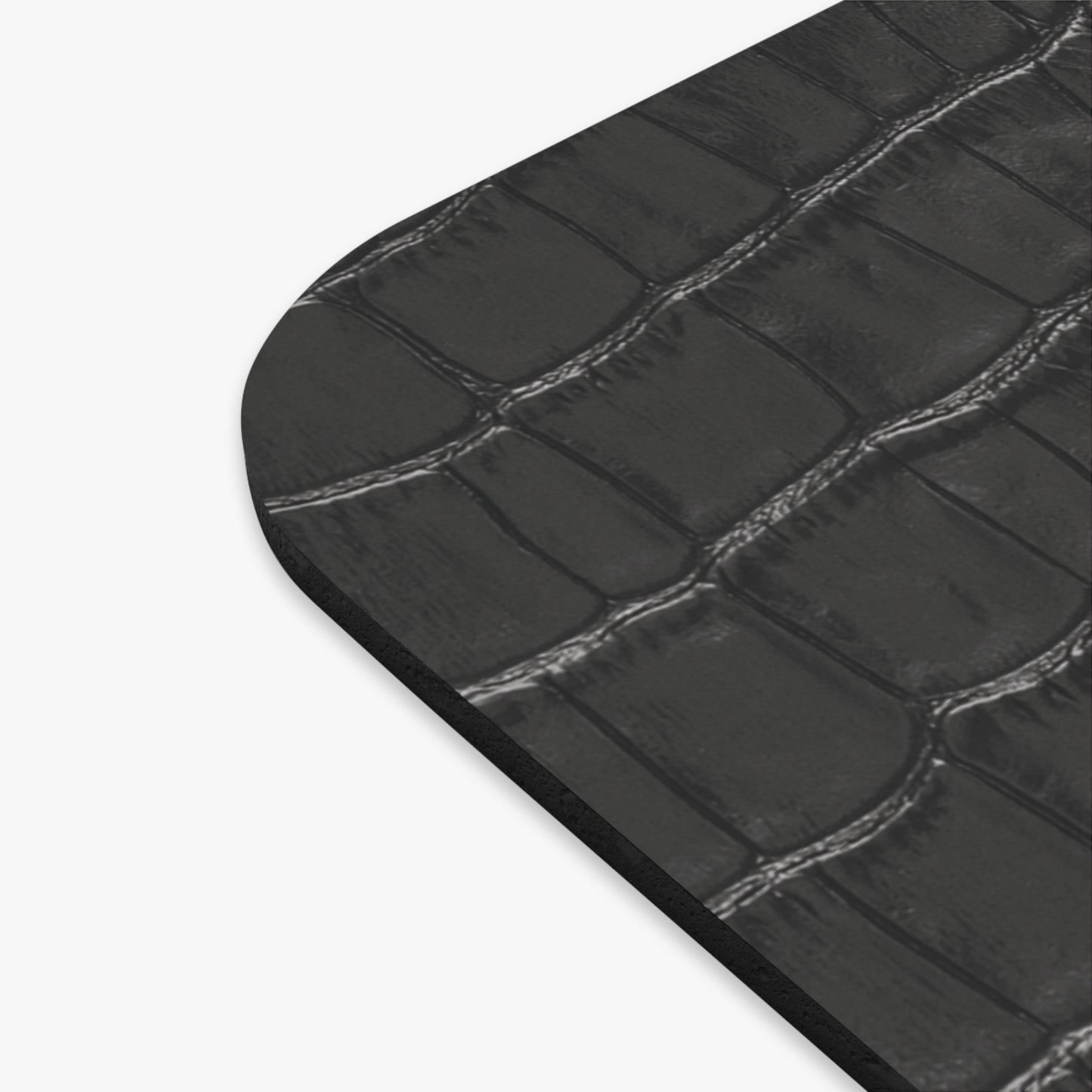 Black Crocodile Print Mouse Pad