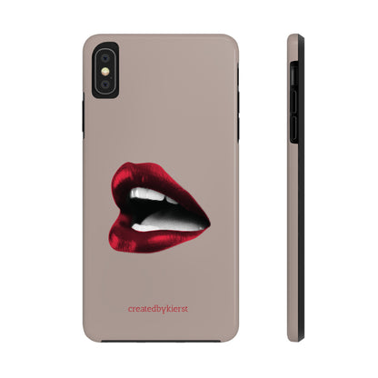 Vintage Newspaper Red Lips iPhone Case