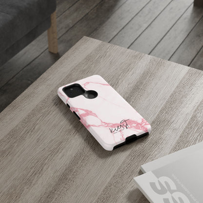 Pink & White Marble Google Pixel Case | Soft Polish, Everyday Protection