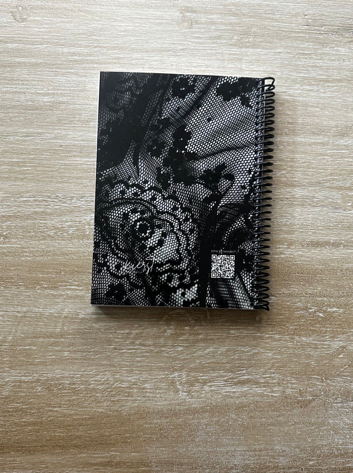 Black + White Lace Notebook