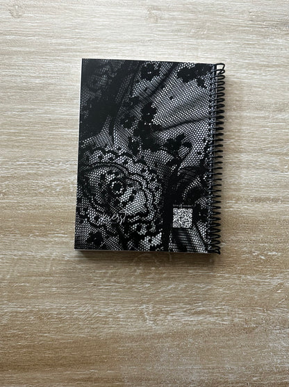 Black + White Lace Notebook