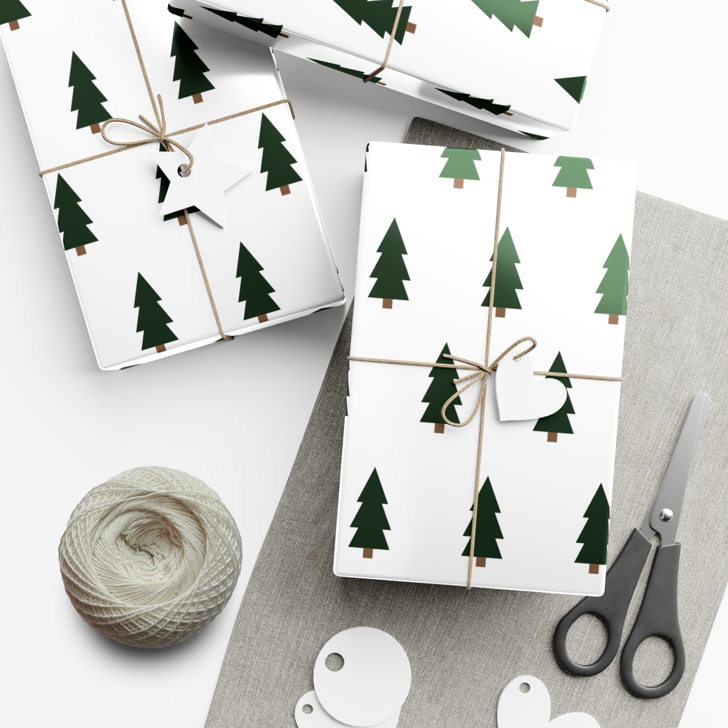 Cartoon Tree Christmas Tree Gift Wrapping Paper