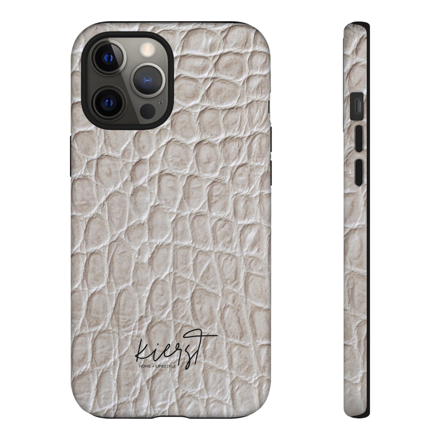 Cream Reptile Print iPhone Case