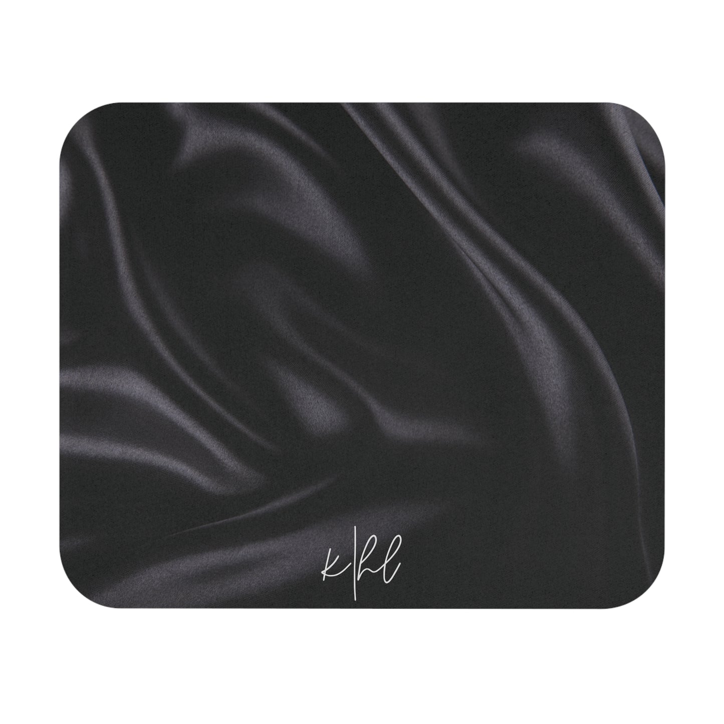 Black Silk Print Mouse Pad