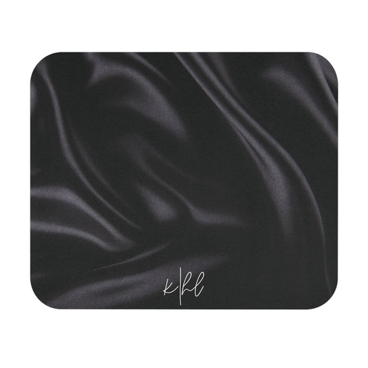 Black Silk Print Mouse Pad