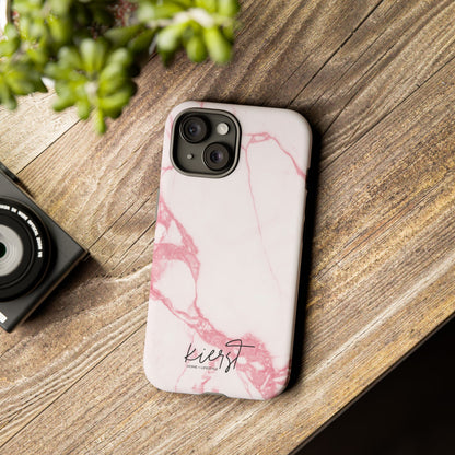 Pink & White Marble iPhone Case | Classic Elegance, Feminine Twist