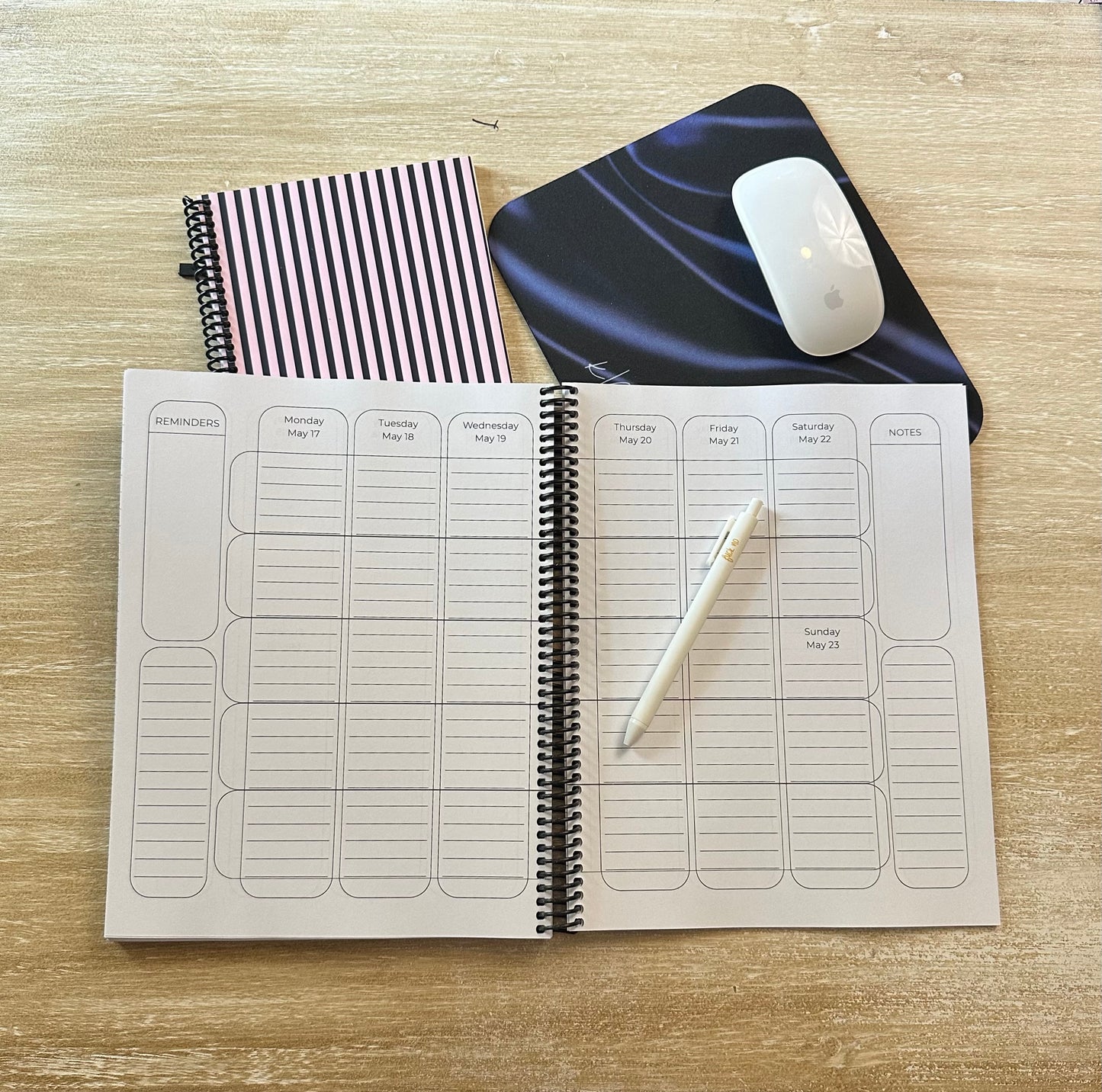 2026 - 2027 Navy Silk Mid Year Lifestyle Planner