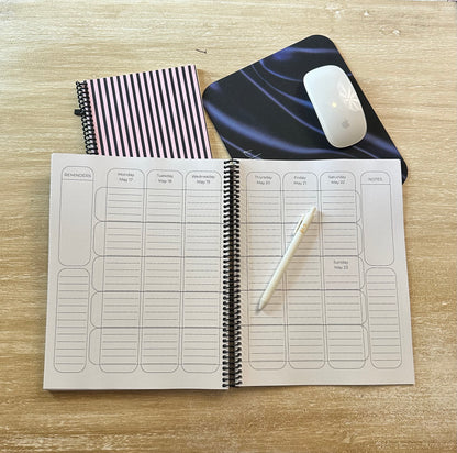 2026 - 2027 Navy Silk Mid Year Lifestyle Planner