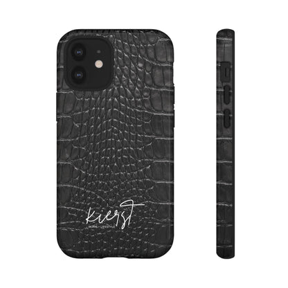 Black Alligator Print iPhone Case