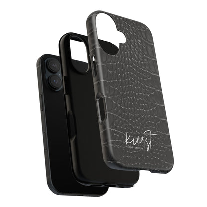 Black Alligator Print iPhone Case | Minimalist Edge Meets Everyday Function