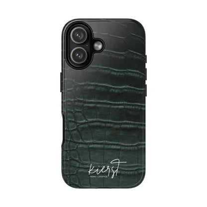 Emerald Crocodile Print iPhone Case