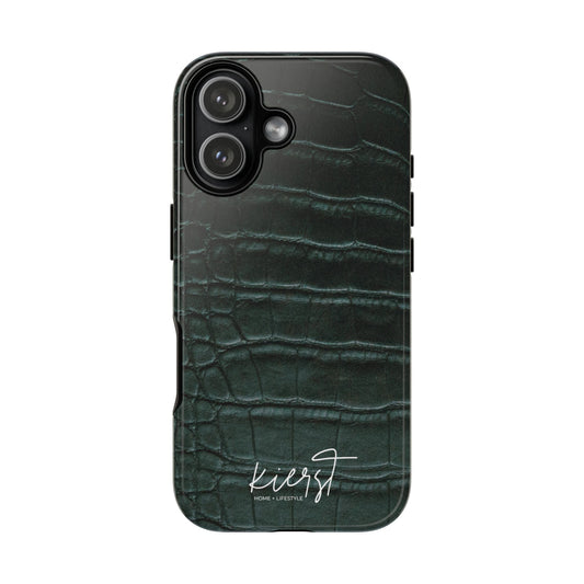 Emerald Crocodile Print iPhone Case
