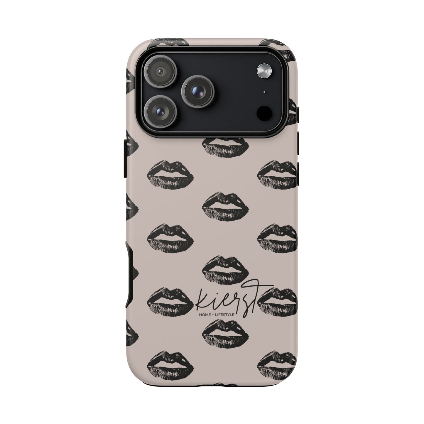 Black Lips and Oat iPhone Case