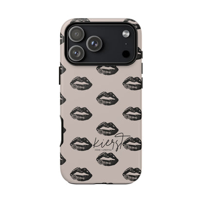 Black Lips and Oat iPhone Case