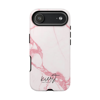 Pink + White Marble iPhone Case