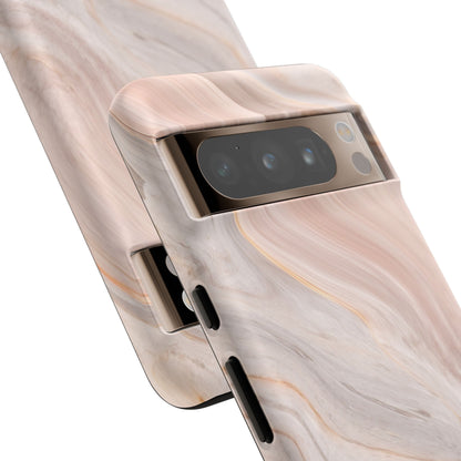 Blush Swirl Marble Google Pixel Phone Case | Soft Movement Meets Curated Luxury