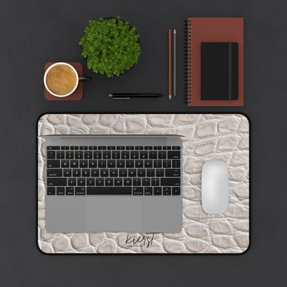 Cream Reptile Print Desk Mat
