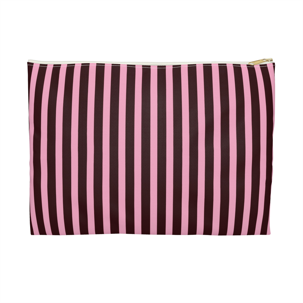 Signature Velvet Noir + Pink Stripes Accessory Pouch