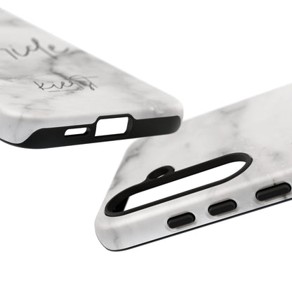 Bride Lived-In White and Grey Marble Samsung Galaxy Phone Case