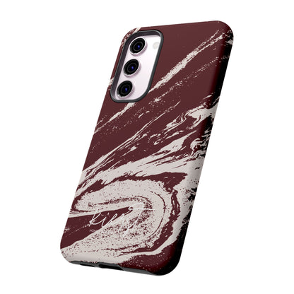 Cream Marble on Signature Velvet Noir Samsung Galaxy Phone Case