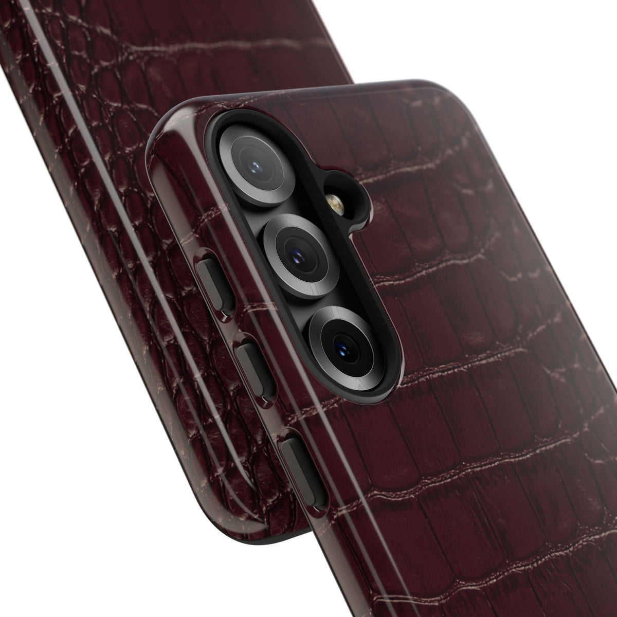 Signature Velvet Noir Crocodile Print Samsung Galaxy Phone Case