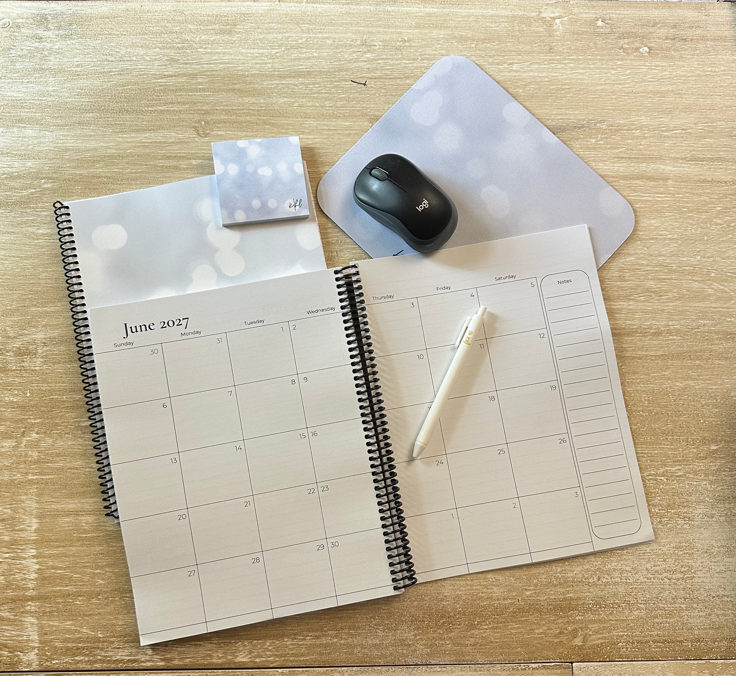 2026 - 2027 White Sparkle Mid Year Lifestyle Planner