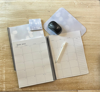 2026 - 2027 White Sparkle Mid Year Lifestyle Planner