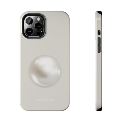 Single Pearl on Beige iPhone Case