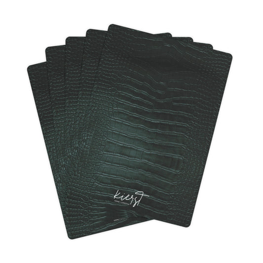 Emerald Crocodile Poker Playing Cards