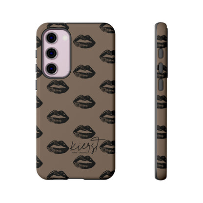 Black Lips and Mocha Samsung Galaxy Phone Case