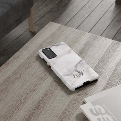 Lived-In White and Grey Marble Samsung Galaxy Case | Soft Strength, Redefined