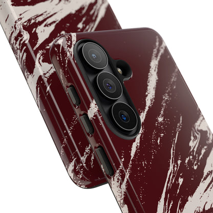 Cream Marble on Signature Velvet Noir Samsung Galaxy Phone Case