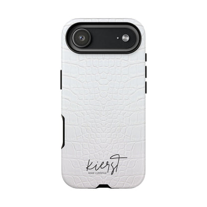 White Alligator iPhone Case
