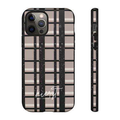 Elevated Neutrals Plaid iPhone Case | Classic Pattern, Modern Contrast