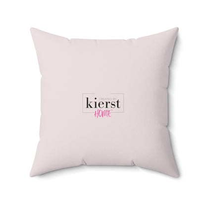 Watercolor Peony Square Pillow