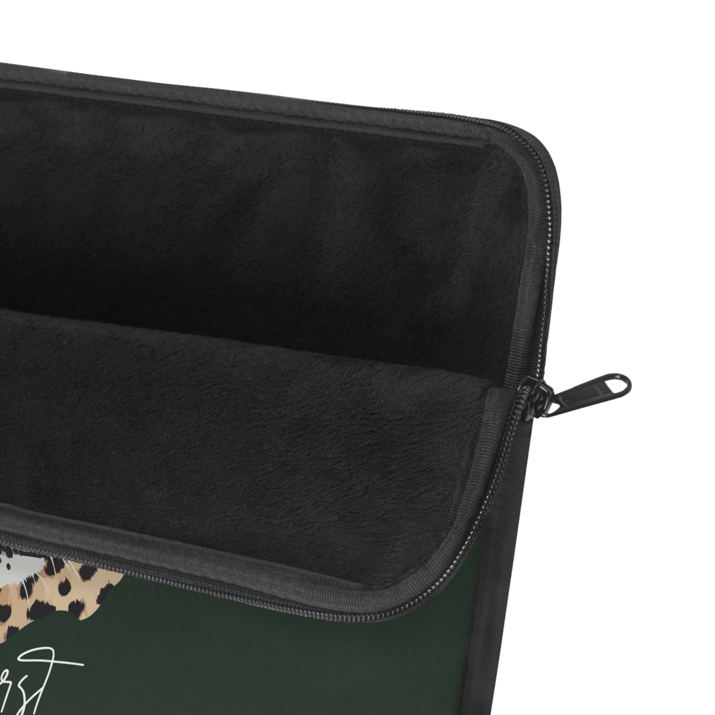kierst Signature Midnight Pine Laptop Sleeve with Leopard Head - Limited Edition
