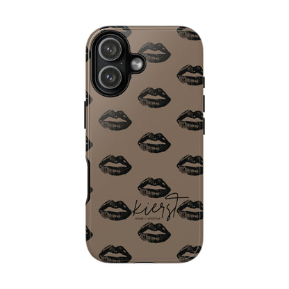 Black Lips and Mocha iPhone Case