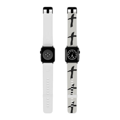 Black Brushstroke Cross Apple Watch Band