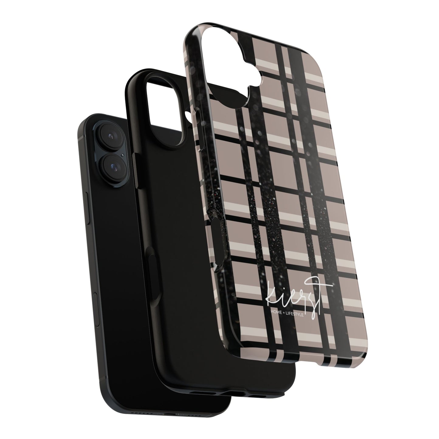 Elevated Neutrals Plaid iPhone Case | Classic Pattern, Modern Contrast