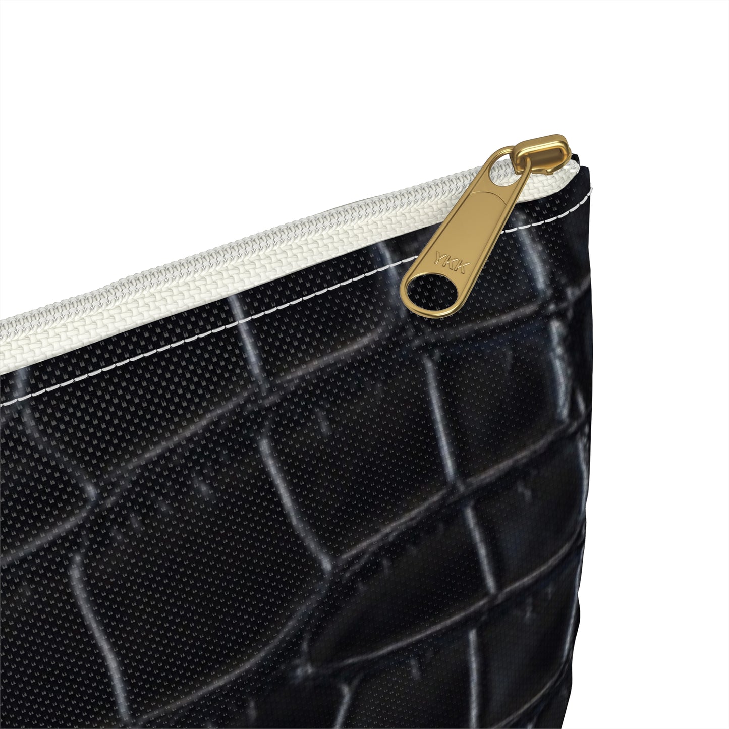 Black Crocodile Accessory Pouch