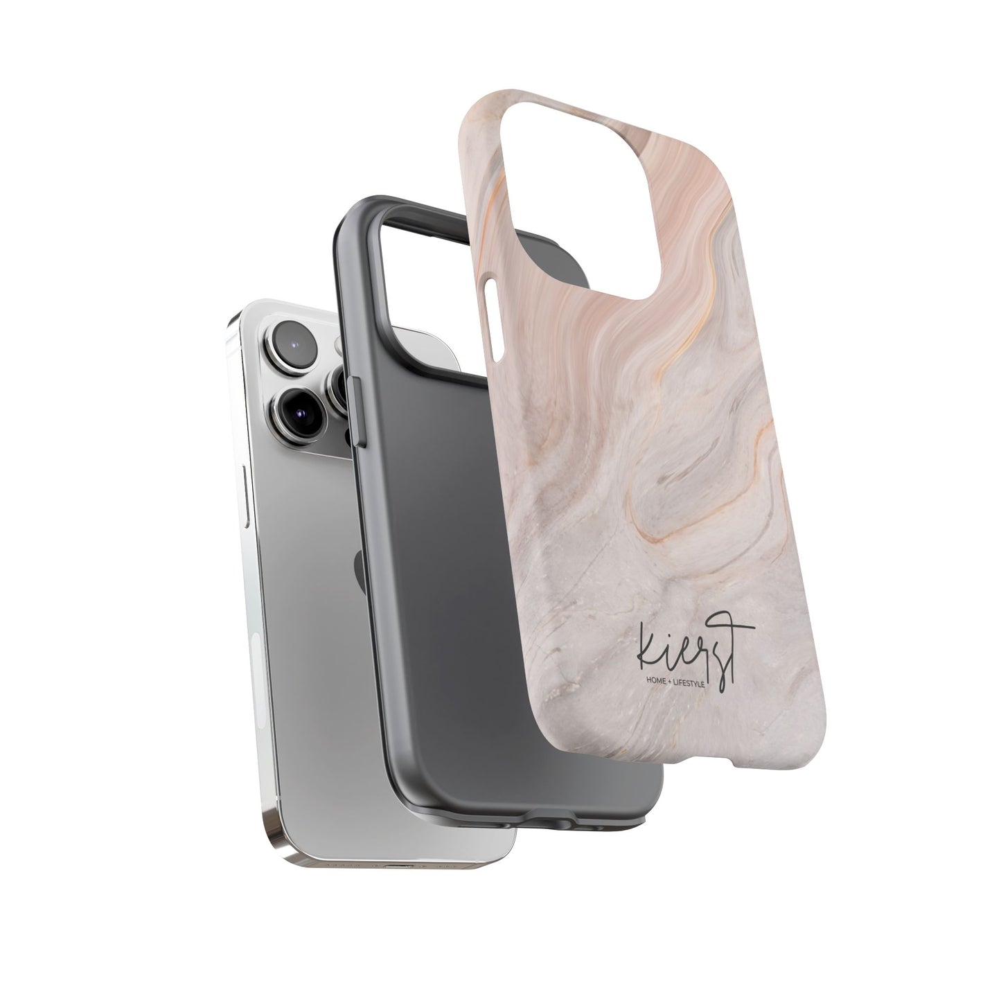 Blush Swirl Marble iPhone Case | Soft Curves, Strong Protection