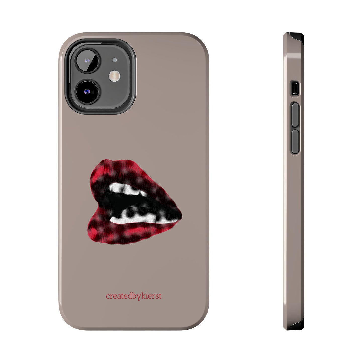 Vintage Newspaper Red Lips iPhone Case