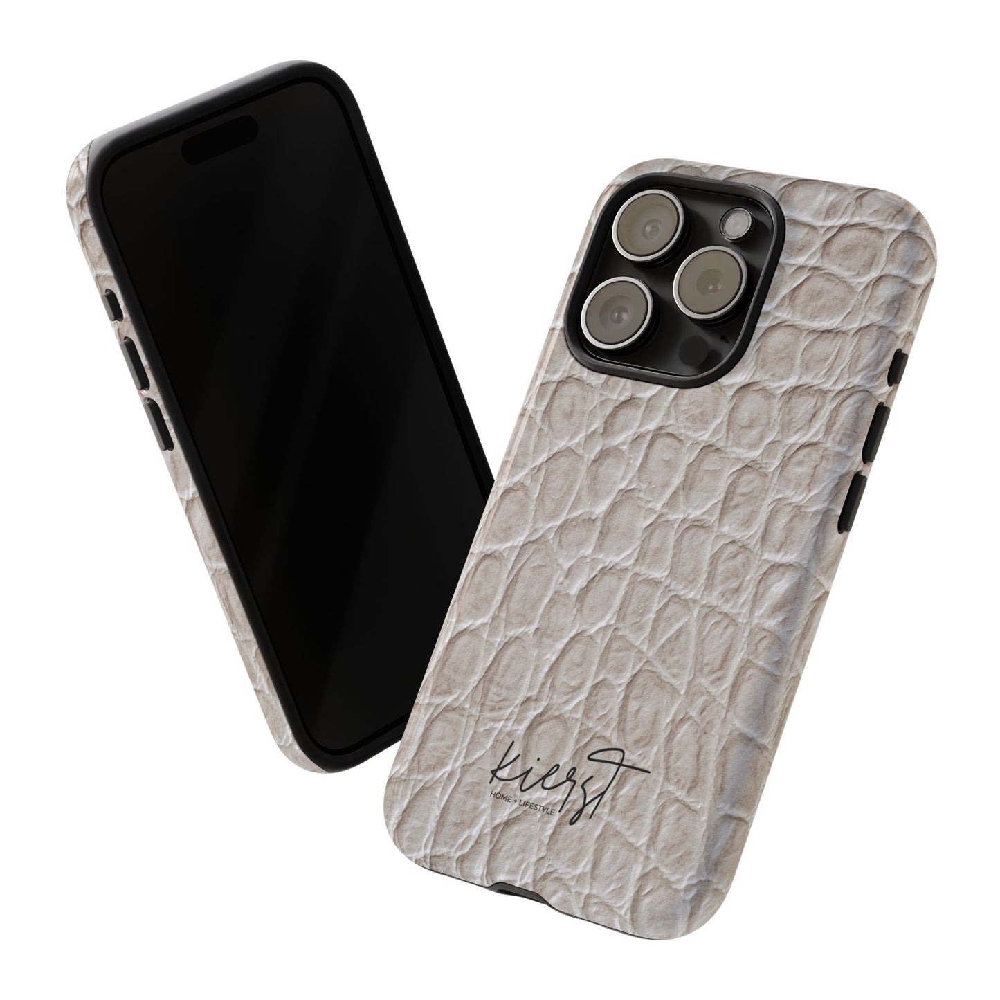 Cream Reptile Print iPhone Case