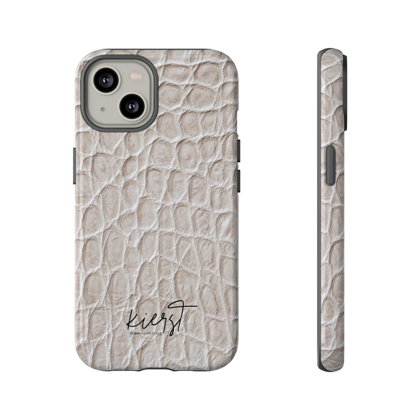 Cream Reptile Print iPhone Case