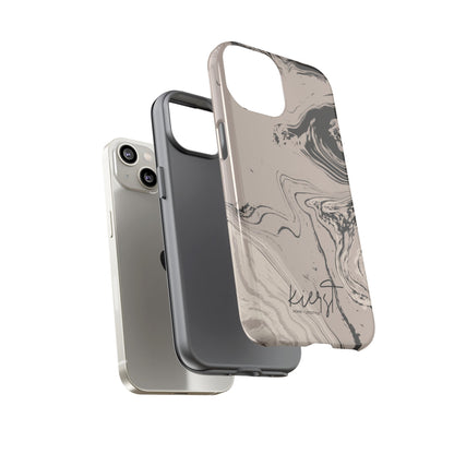 Cream, Grey, and Taupe Marble iPhone Case | A Bold Neutral Grounded in Softness
